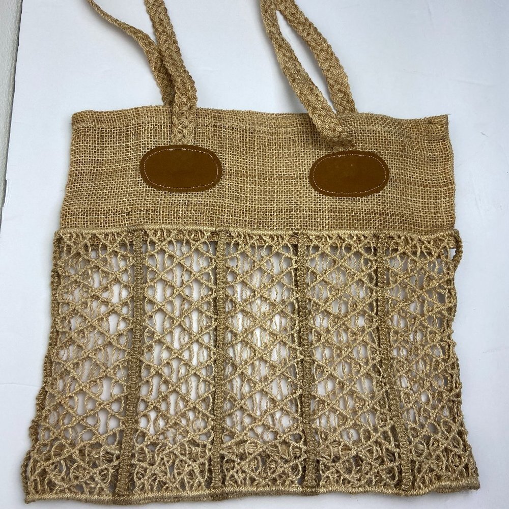 Vintage Wicket Shopping Tote Bag NEW
